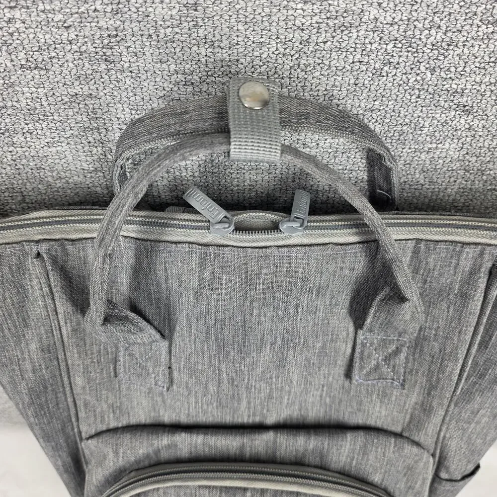 ENFAMIL GREY WONDER BABY BACKPACK – INSULATED BOTTLE STORAGE – DIAPER BAG